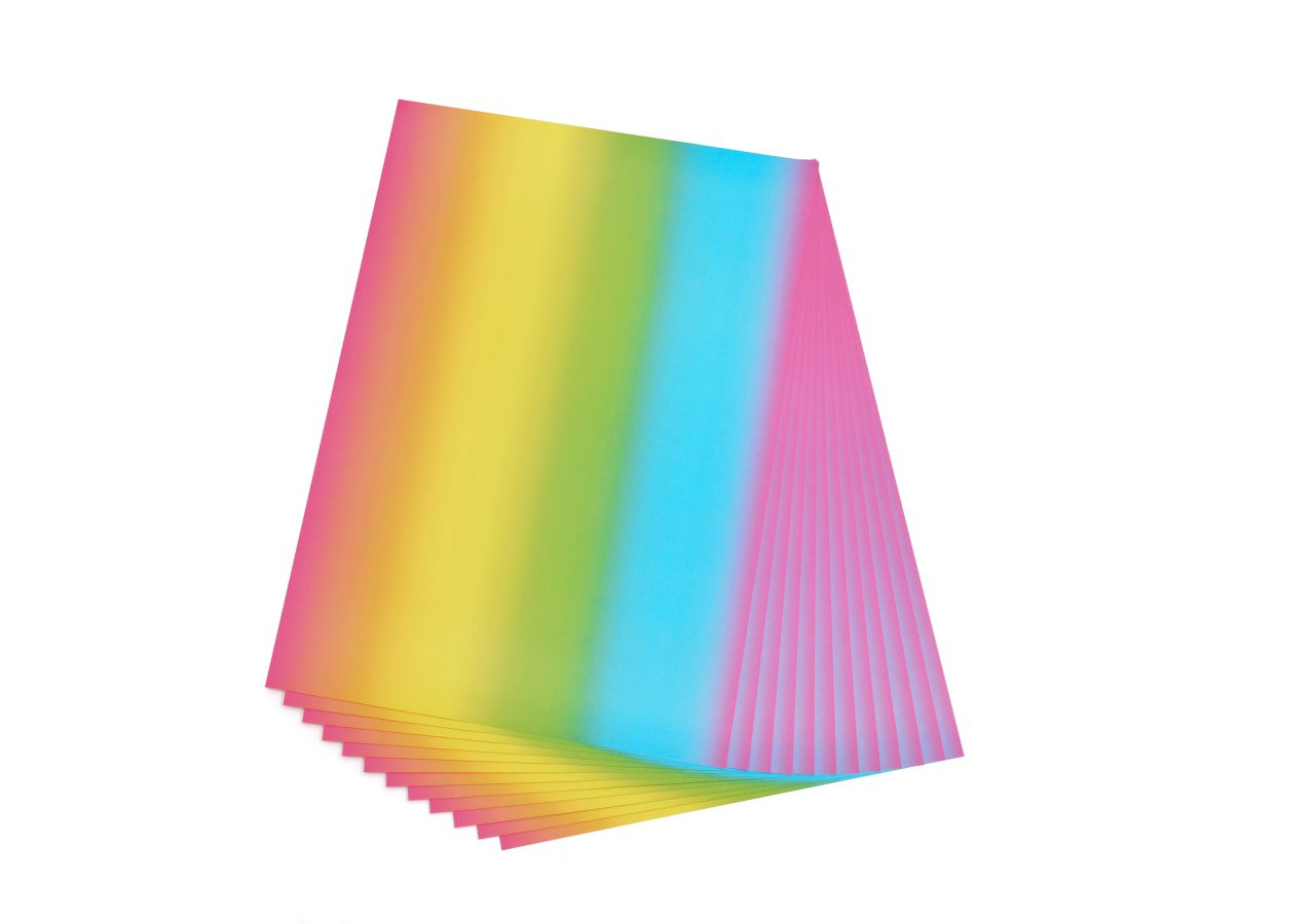 Tonpapier 130 g/m², 50 x 70 cm, 12 Bogen, Regenbogenpapier