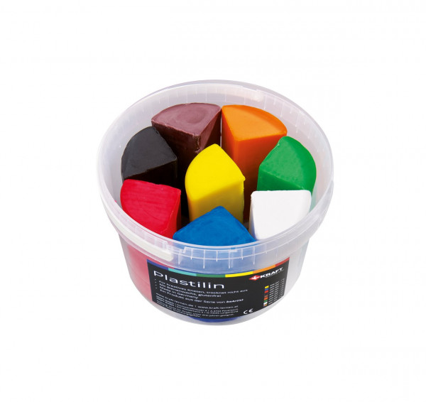 Knetmasse geeignet für Kinder Plastilin Knete im Block Modelliermasse 550 g 