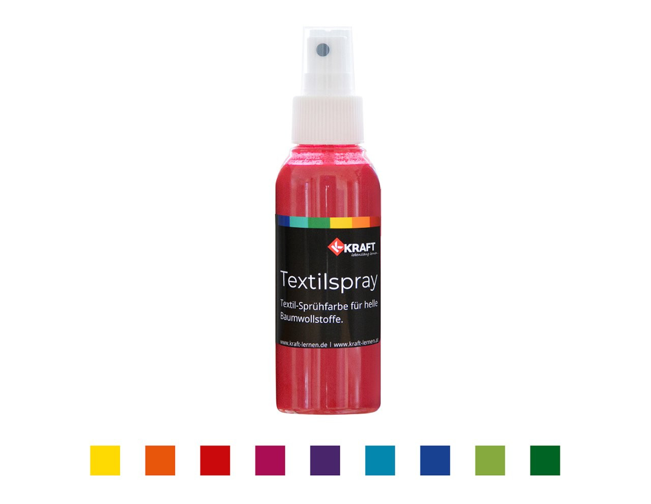 Textil Spray, je 100ml, in 9 Farben erhältlich