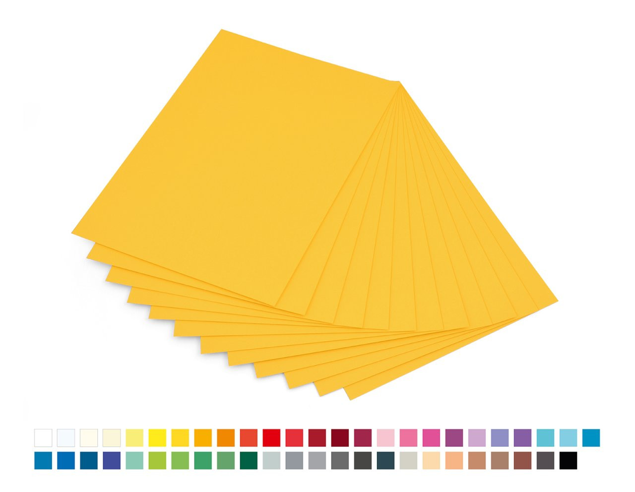 Tonpapier 130 g/m², 50 x 70 cm, 12 Bogen, in 49 Farben erhältlich